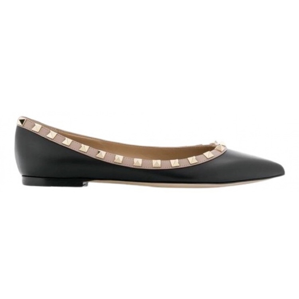 Black Studded Women's Flats